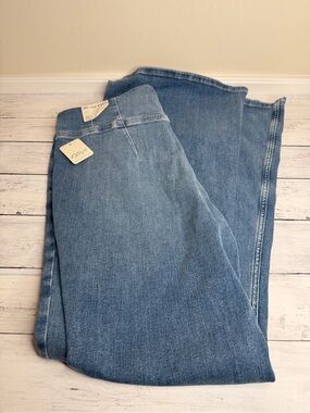 Free People Medium Blue Straight-Leg Jeans